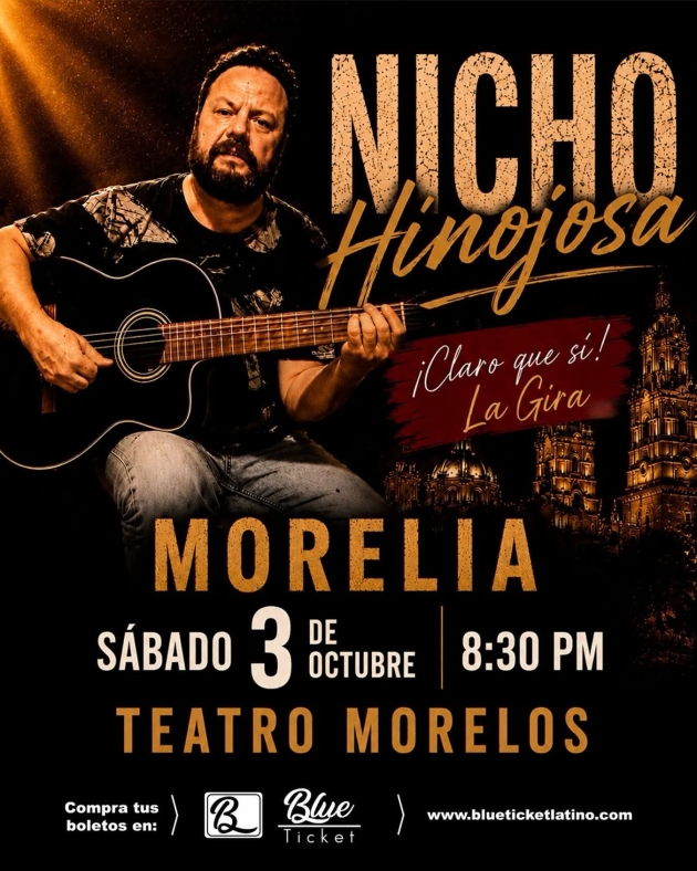 Se Anuncia Romántico Concierto de Nicho Inojosa en Morelia ¡adquiera sus boletos con anticipación!  