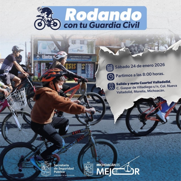 SSP invita a Rodando con tu Guardia Civil, el próximo sábado 24 de enero 2026 