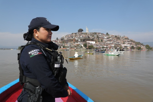 SSP intensifica vigilancia en el lago de Pátzcuaro, para evitar la extracción ilegal de agua 